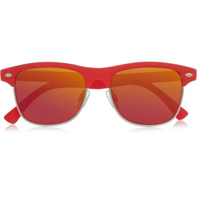 Boys red mirror retro sunglasses